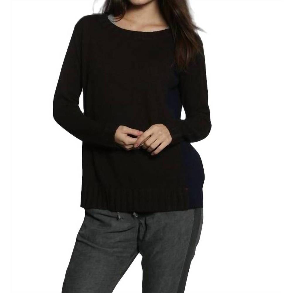 NEW LABEL+THREAD chunky rib tunic in brown/navy